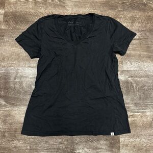 Pact Black V-Neck Shirt Size XS